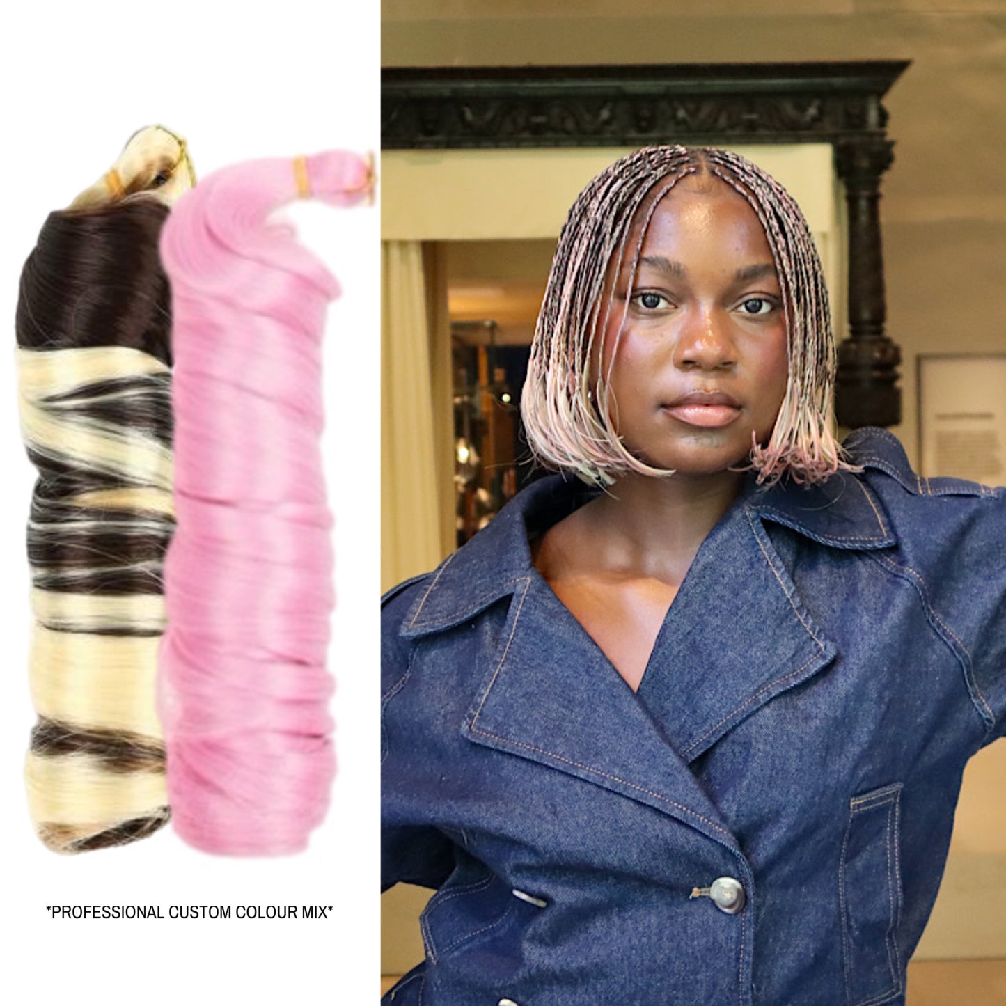 PRE-ORDER #PASTEL PINK MIX French Curl Braiding Hair