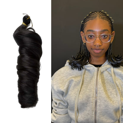 PRE-ORDER #1B French Curl Braiding Hair